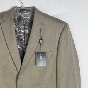 Lauren Ralph Lauren Men’s Blazer 44R Gold Tan Textured Weave Paisley Lined NWT